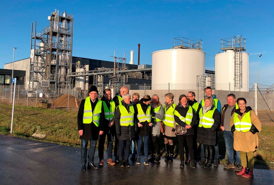 Billedet er Norge-delegationens besøg i Skive i november 2019, hvor de bl.a. fik en rundvisning på GreenLab Skive. 